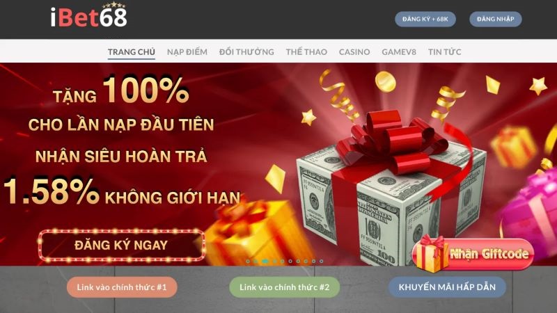 TRANG CHỦ 39 Ưu đãi khủng tại IBET68
