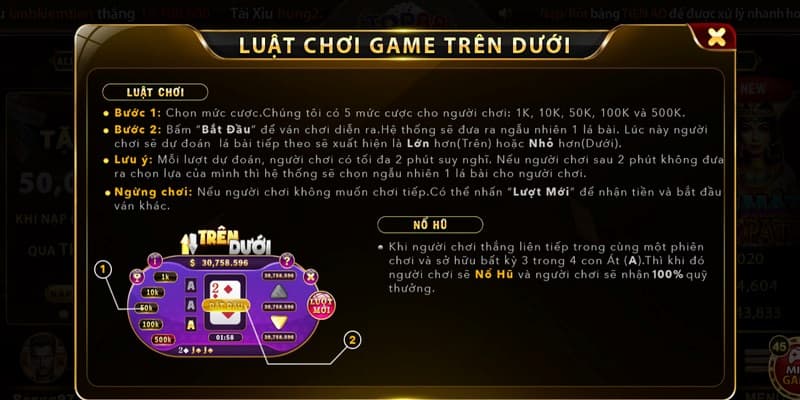 Game nhanh Trên Dưới IBET68: Chi tiết lược cược, mẹo hay 3 Luật cược game nhanh trên dưới
