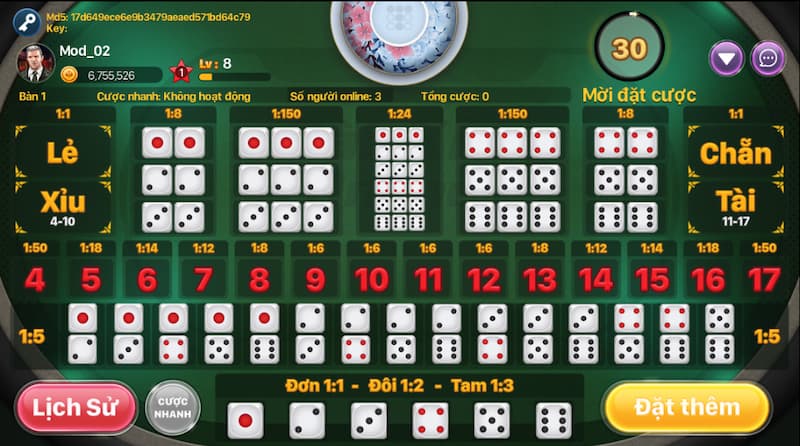 Tài xỉu IBET68 chơi như thế nào? Mẹo soi cầu bất bại 3 Sicbo đổi thưởng IBET 68